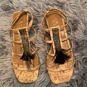 Strappy slip on sandals